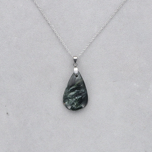 Séraphinite Cabochon percé 51