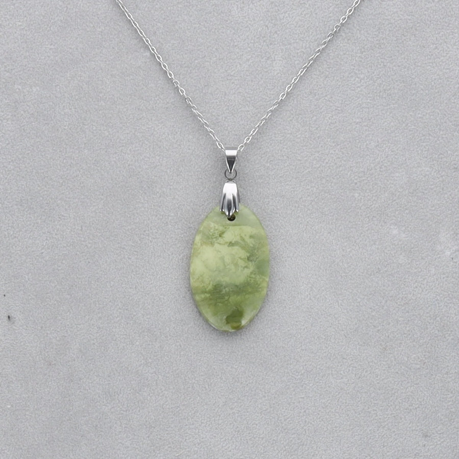 Serpentine Cabochon percé 2