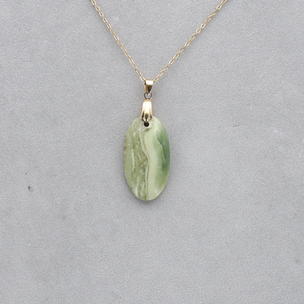 Serpentine Cabochon percé 24