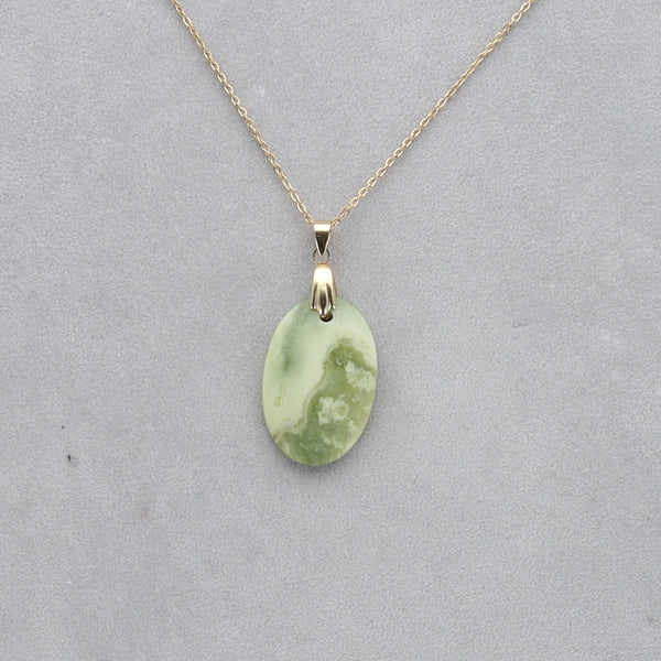 Serpentine Cabochon percé 26