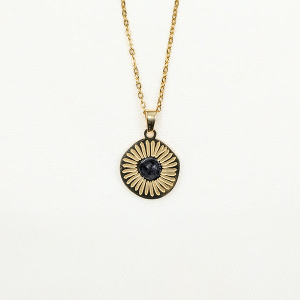 Pendentif Sol - Agate noire