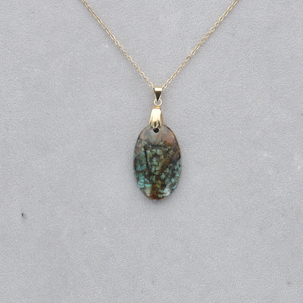 Turquoise Africaine Cabochon percé 18