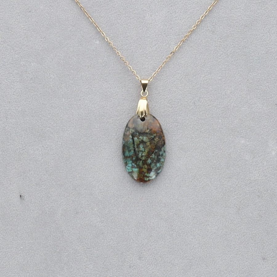 Turquoise Africaine Cabochon percé 18