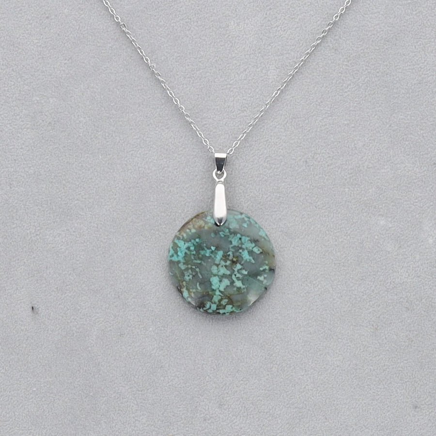 Turquoise Africaine Cabochon percé 19