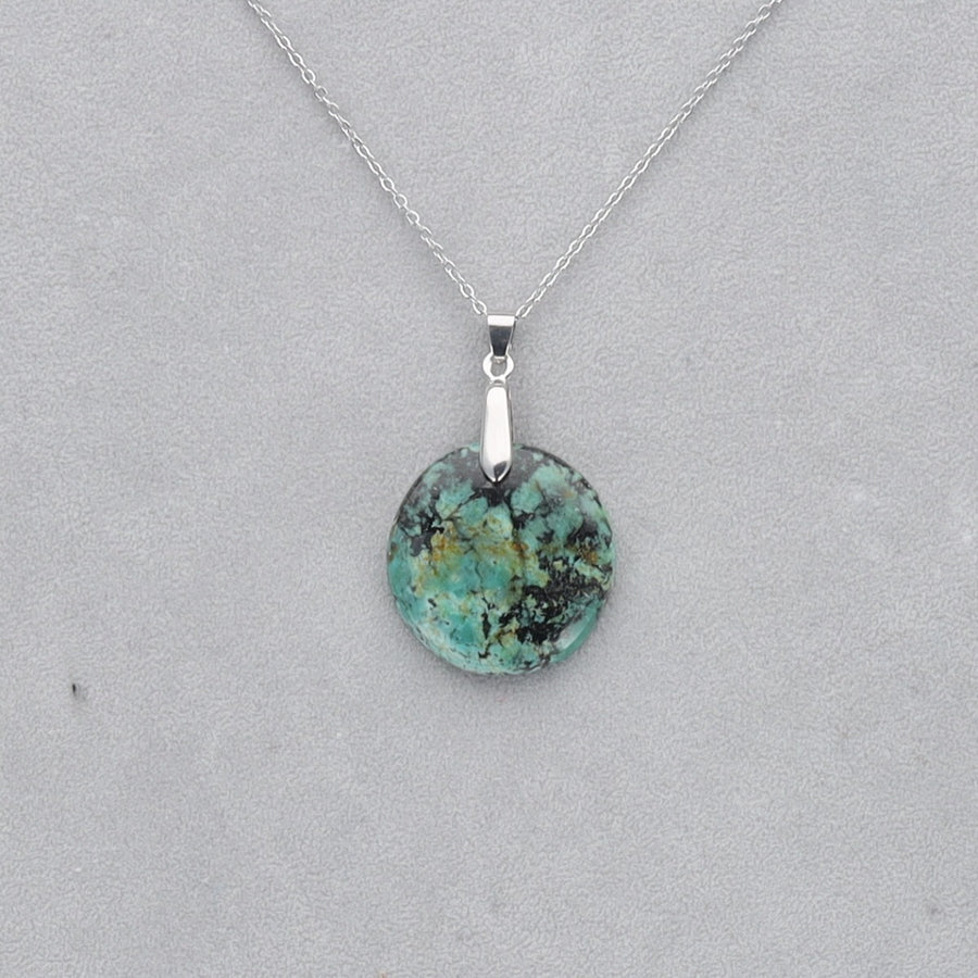 Turquoise Africaine Cabochon percé 20